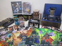 overview of all items including drinkware, mouse pads, prints, loot box contents