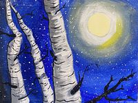 Full view of the acrylic painting on canvas