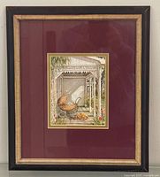 Front view of framed Trisha Romance print showing artwork, matting, and frame