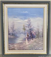 Full view of framed painting