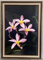 Front view of framed canvas print showing artwork and signature