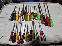 Full grouping of all screwdrivers laid out