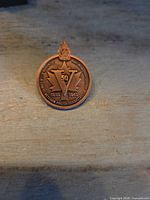 Front of bronze Canadian WWII 50th Anniversary medal