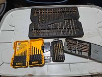 All four DeWalt drill bit sets displayed
