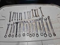 Full layout of all metric combination wrenches