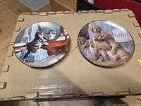 Both porcelain plates side by side on table