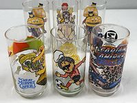 Six character glasses front view