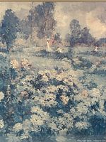 Close-up of lower half illustrating floral scene details