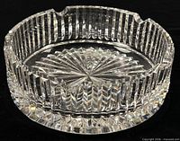 Oblique view showing exterior ribbed cuts and starburst base