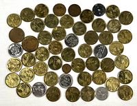 Front view of all tokens spread out