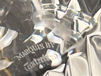 Etched "Marquis by Waterford" maker’s mark on crystal