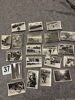 All eighteen photographs laid out for count and overview