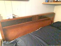 Headboard showing overall design and decorative inset