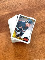 Stack of 1987-88 OPC cards with James Patrick (Rangers) on top