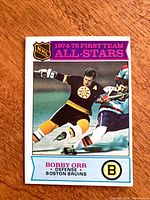 Full front view of Bobby Orr trading card
