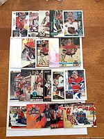 Overview of all 20 Patrick Roy cards laid out in three rows