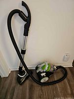 Full view of vacuum assembled with hose, wand and floor head