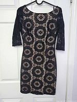 Front view of Mystic black lace dress