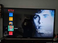 Front view of Samsung TV showing Netflix interface
