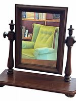 Front view of mahogany swing dressing table mirror