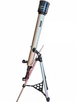 Bushnell telescope mounted on tripod