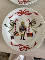 Front view of nutcracker plate showing full design