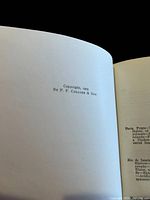 Copyright page showing 1909 by P. F. Collier & Son