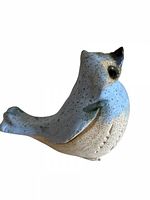 glazed ceramic bluebird figurine profile