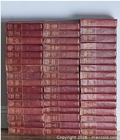 All 50 volumes stacked spine outward