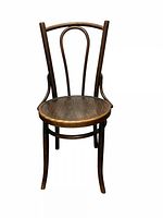 Full front view of one bentwood chair