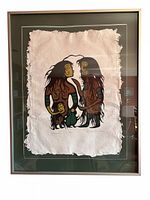 Full framed print showing imagery, mat and frame