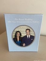 Front of presentation box featuring William and Catherine portrait