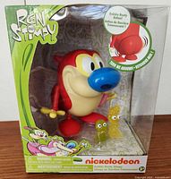 Front view of sealed Ren & Stimpy Bobble Booty Stimpy figure in box