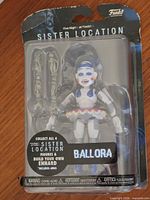 Front view of sealed Ballora action figure in packaging