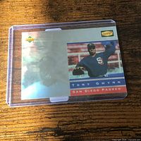 Front of Tony Gwynn hologram card in sleeve