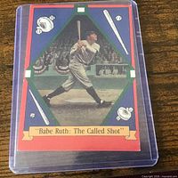Front of Babe Ruth: The Called Shot card in protective sleeve