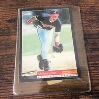 Front of card within protective toploader