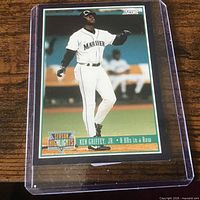 Front of Ken Griffey Jr. Score Season Highlights card inside plastic holder