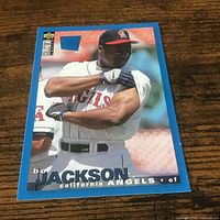 Front of Upper Deck Bo Jackson card in blue border