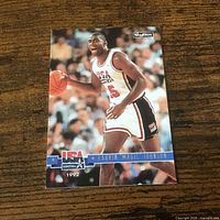 Front of Magic Johnson SkyBox USA Basketball card