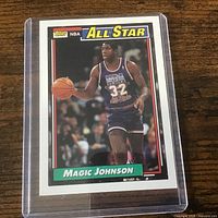 Front of Magic Johnson Topps All-Star card in sleeve