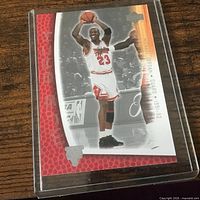 Card in clear plastic case, front view