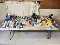 Full table view of entire lot