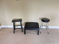 All three stools side by side