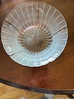 Top view showing ribbed pattern and clear glass material