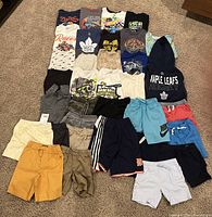 All clothing pieces laid out together
