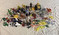 Full lot overview showing all mixed toys spread out