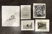 Group shot of all five signed and numbered prints