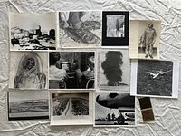 Fronts of all photographs and contact strip displayed