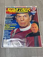 Front cover of Star Trek magazine Volume 11 February 1992 showing Leonard Nimoy and Patrick Stewart